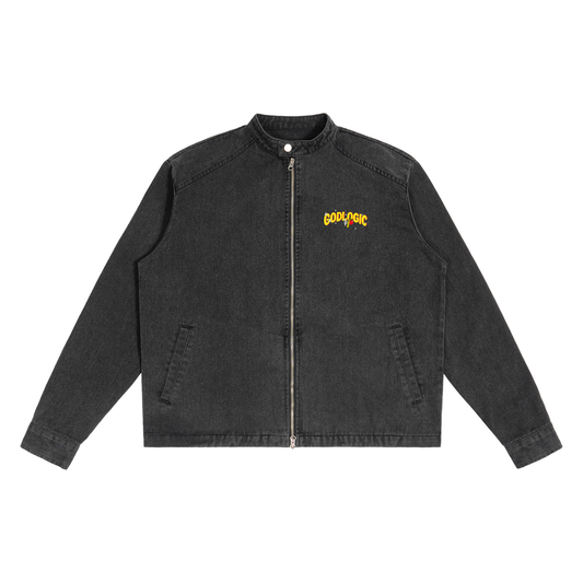 Locations! Denim Vintage Washed Jacket ( Check Size Chart Before Ordering. )