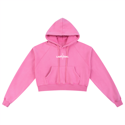 LadyLogic | Hot Pink Cropped Hoodie!